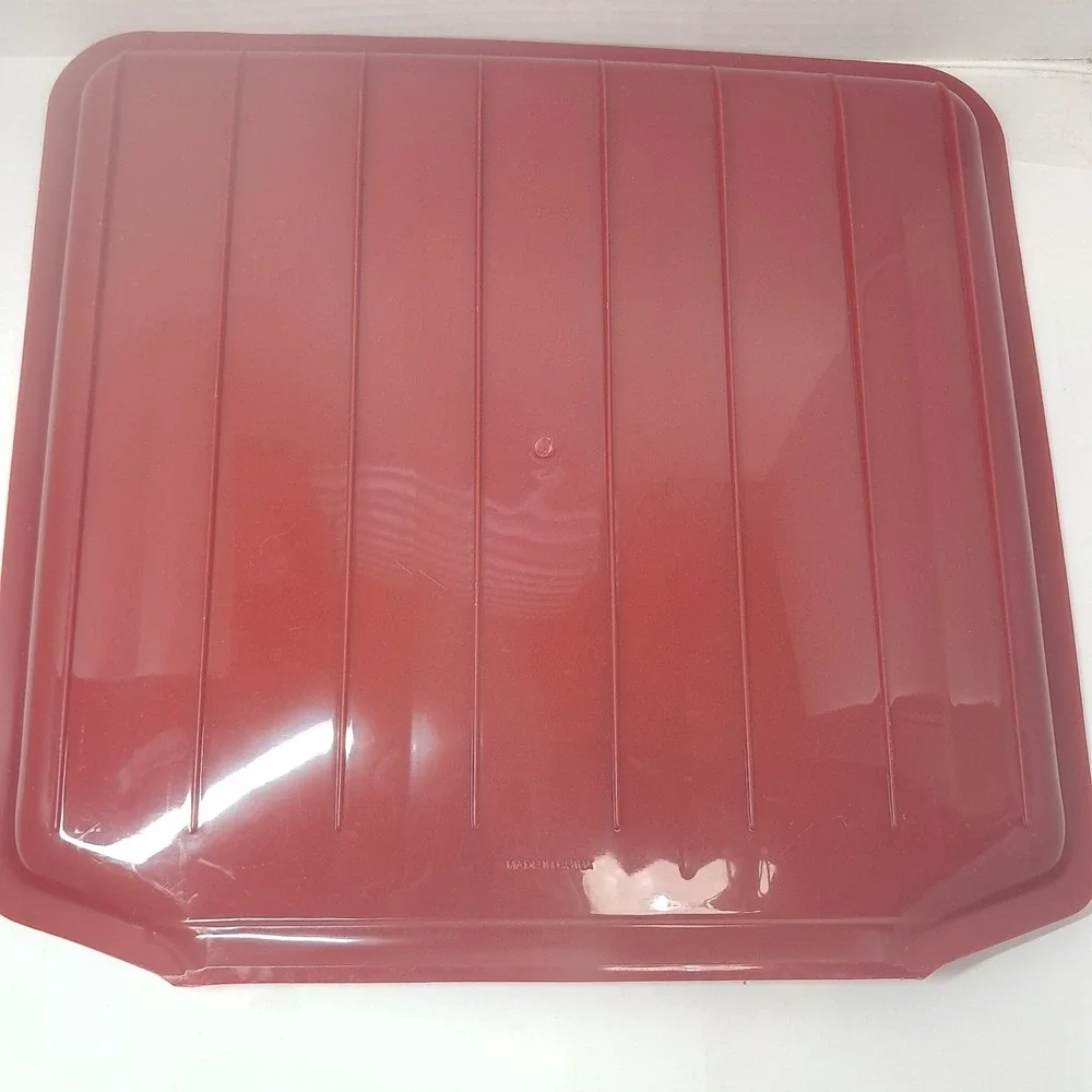 Rubbermaid Hard Rubber Dish Drainer Tray 1180-6 red drain board dry mat plastic